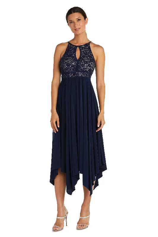 Nightway High Low Halter Lace Dress 21946