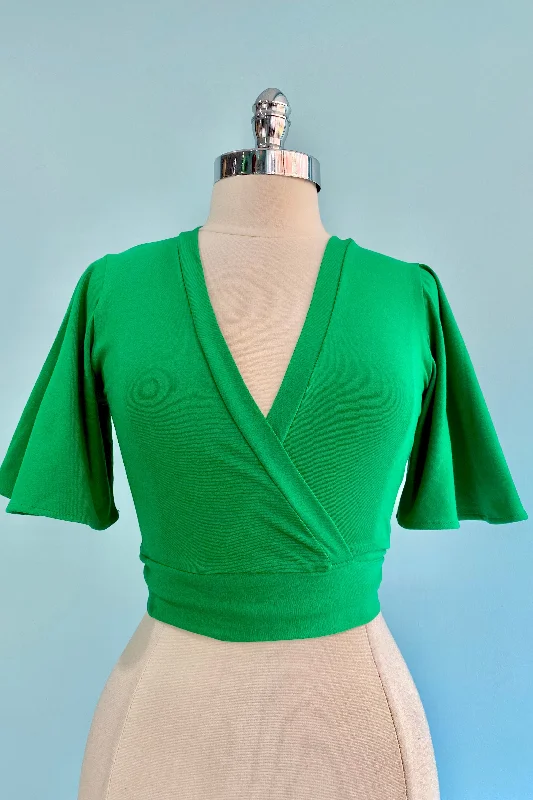 Kelly Green Flutter Sweet Sweater by Heart of Haute