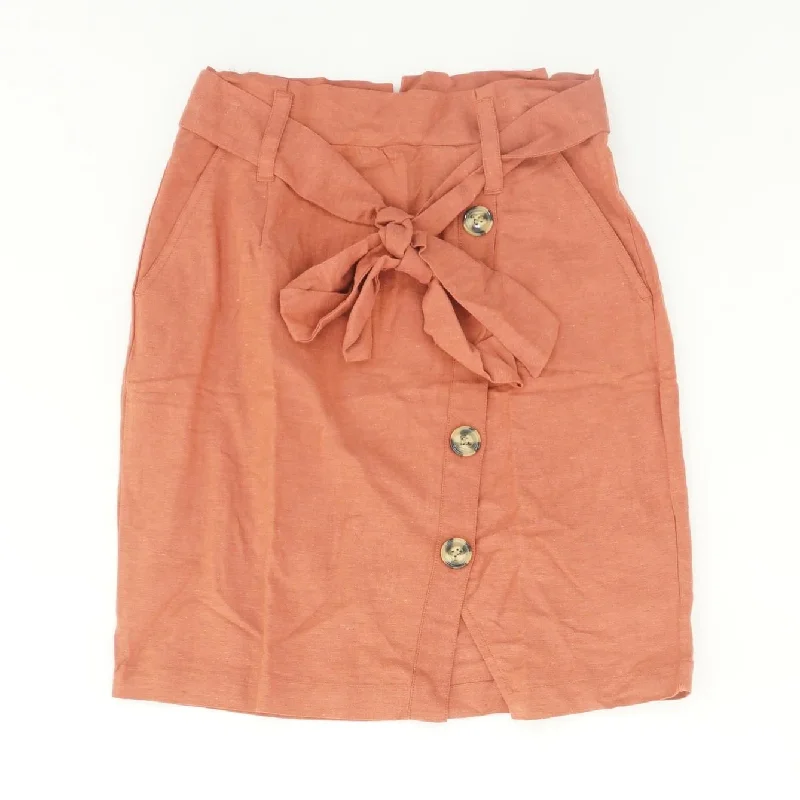 Rust Solid Mini Skirt