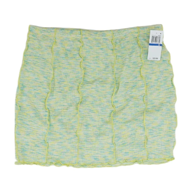 Green Misc Mini Skirt