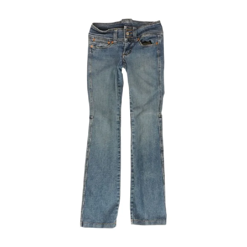 Blue Solid Regular Jeans