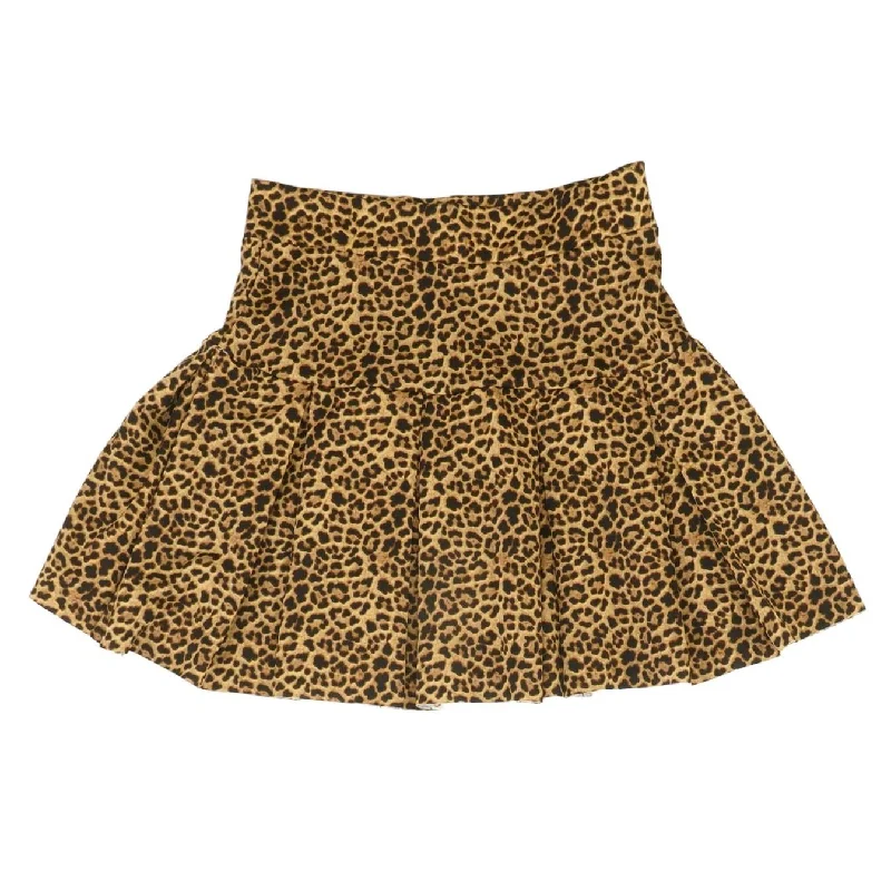 Brown Animal Print Mini Skirt