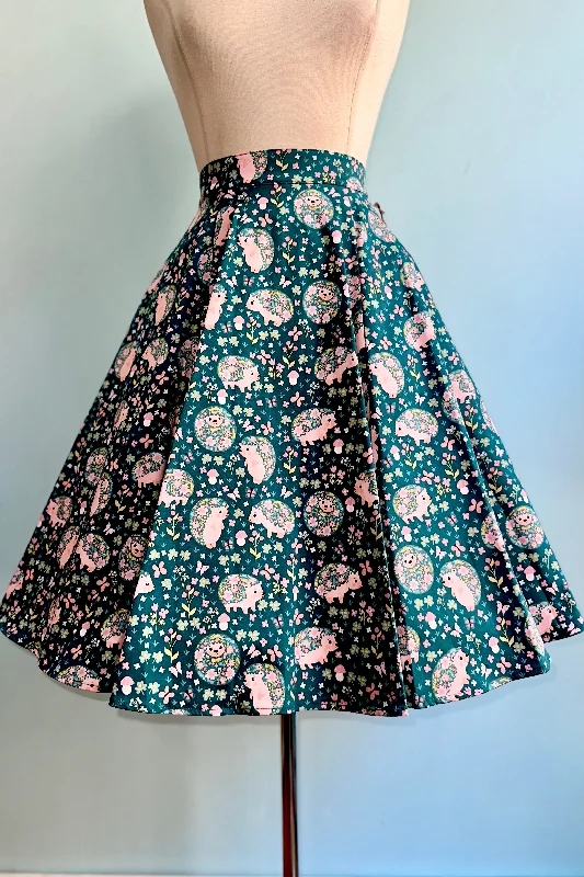 Hedgehogs Full Skirt by Eva Rose