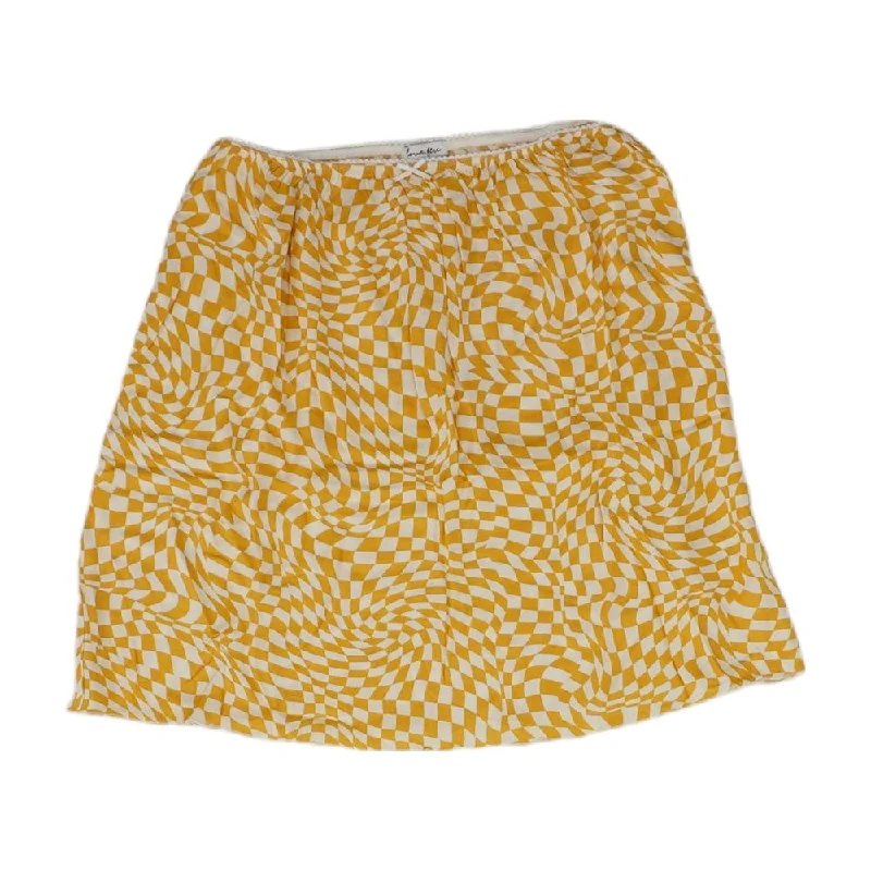 Mustard Geometric Mini Skirt