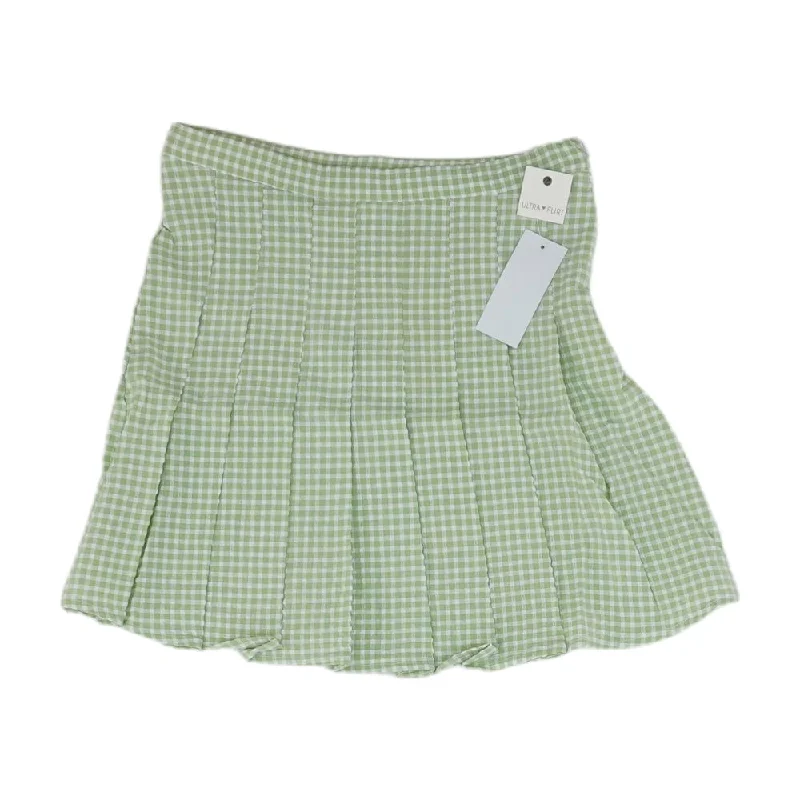 Green Plaid Mini Skirt