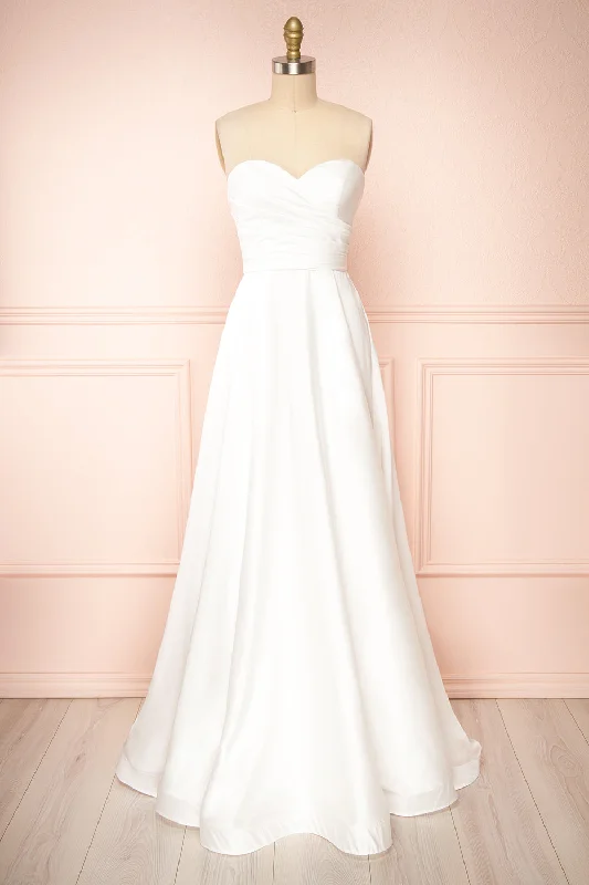 Ariane | White Strapless Bridal Dress