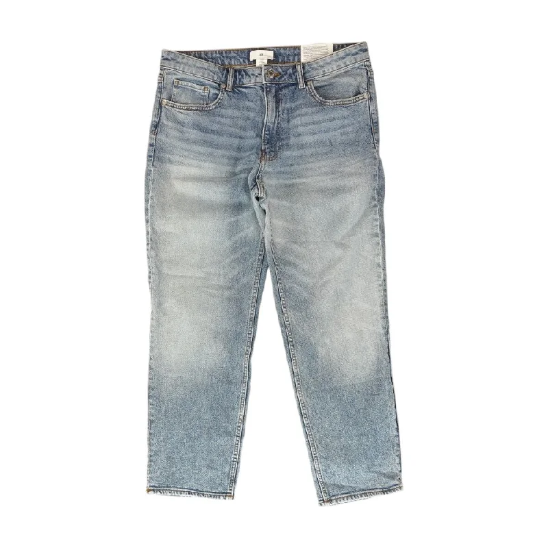 Blue Solid Slim Leg Jeans