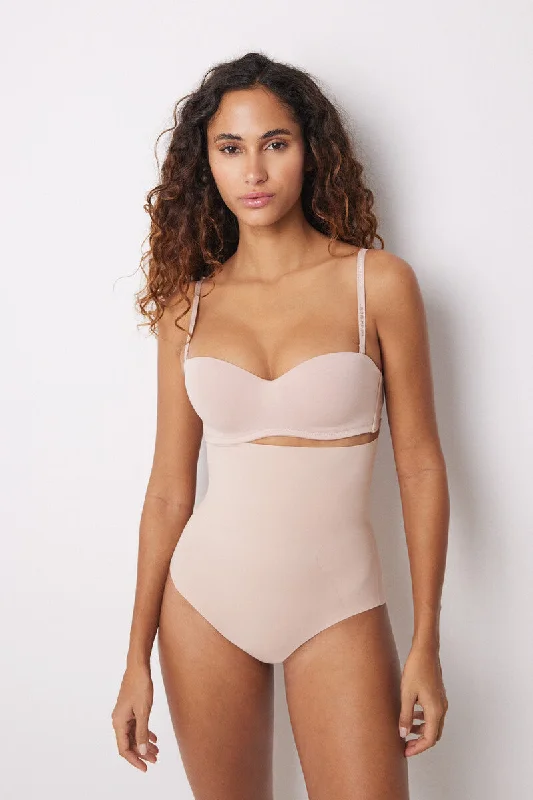 Nude high waisted push up and reducing panties