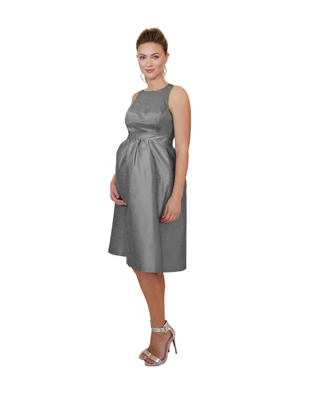 Chloe Bodice With Maternity Midi Skirt in Shantung