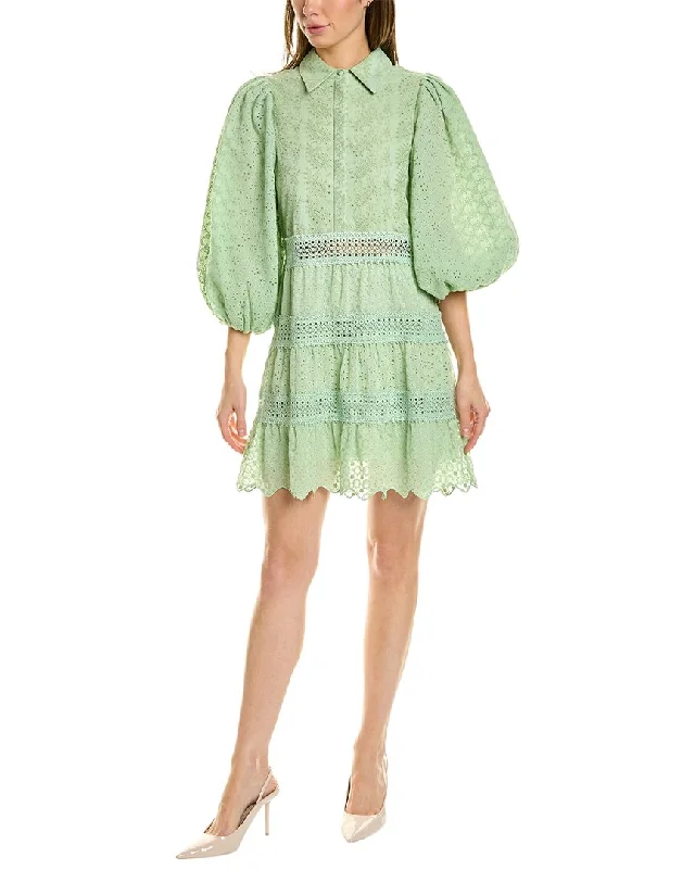 alice + olivia Blakesley Eyelet Mini Dress