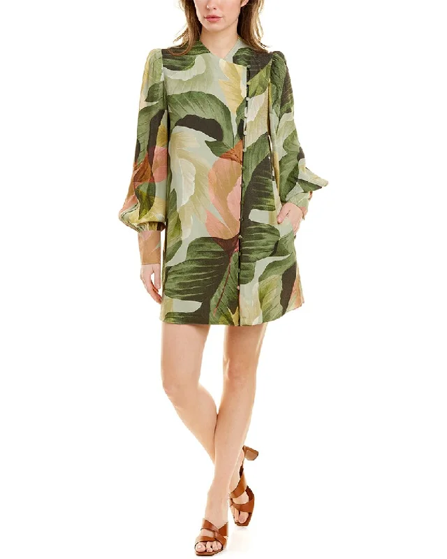 Ted Baker Kristiey Funnel Neck Mini Swing Dress