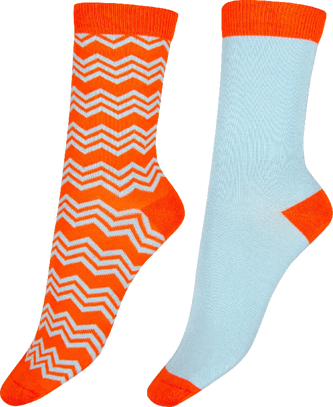 Pretty Polly Zig Zag Bamboo Knit Socks - 2 Pair Pack