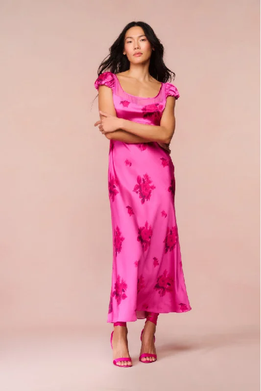 Joelette Floral Satin Maxi Dress