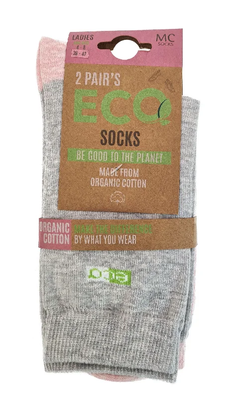 MC by Marie Claire Organic Cotton Eco Socks - 2 Pair Pack