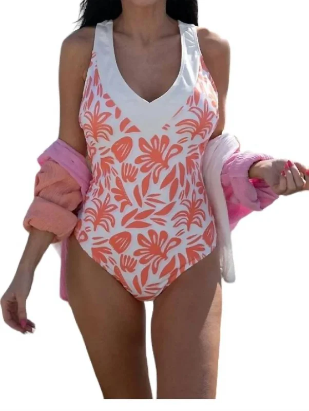 Ella One Piece Swimsuit In Coral