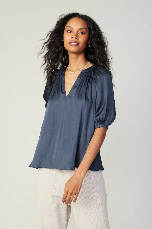 Gathered Neckline Blouse