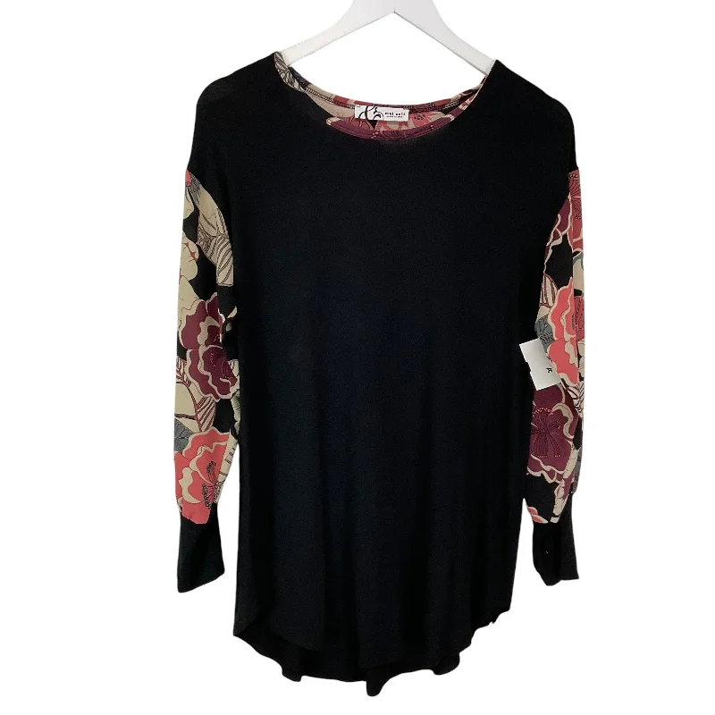 Top Long Sleeve By Clothes Mentor In Black, Size: L