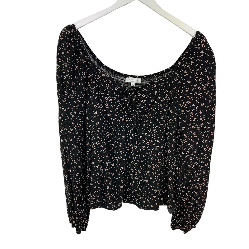 Top Long Sleeve By Clothes Mentor In Black, Size: L