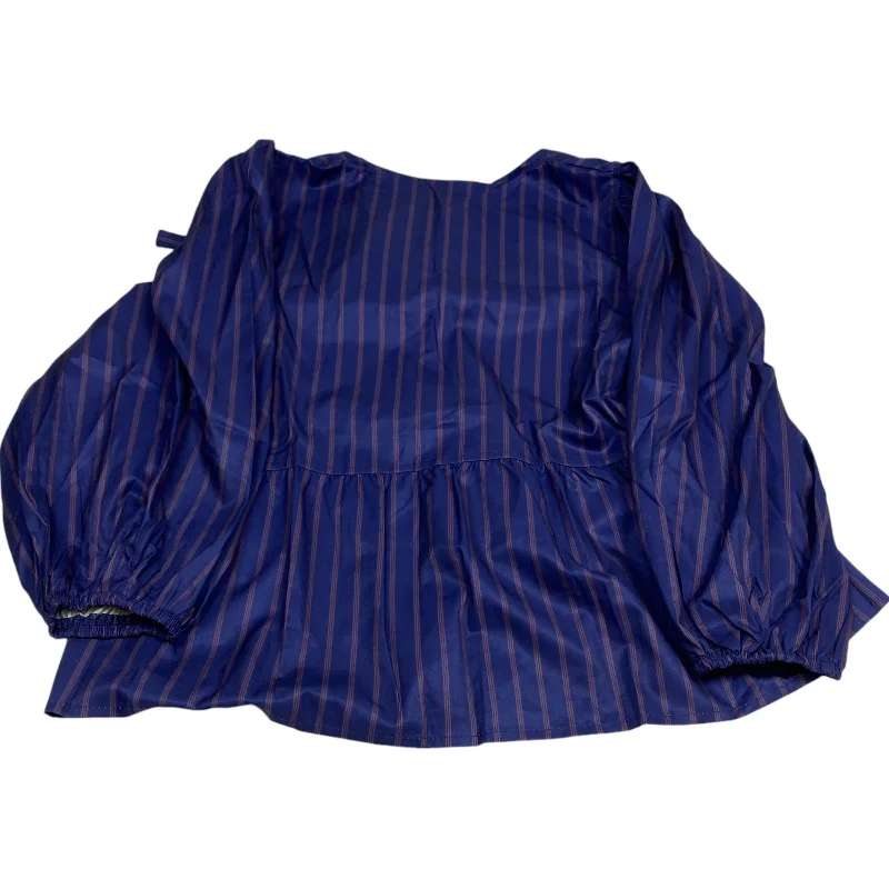 Top Long Sleeve By Clothes Mentor In Blue, Size: L