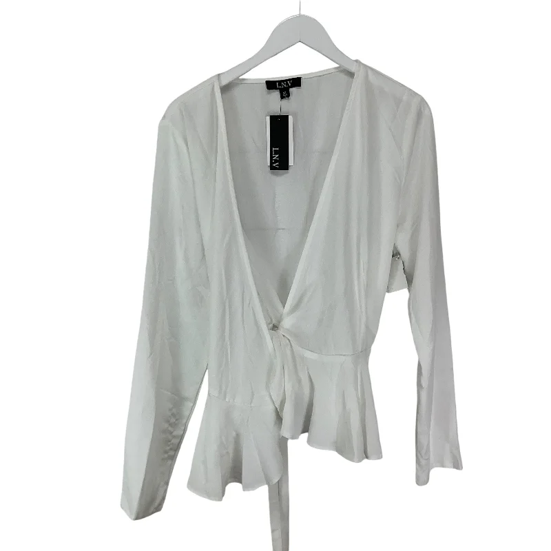 Top Long Sleeve By Clothes Mentor In White, Size: Xl