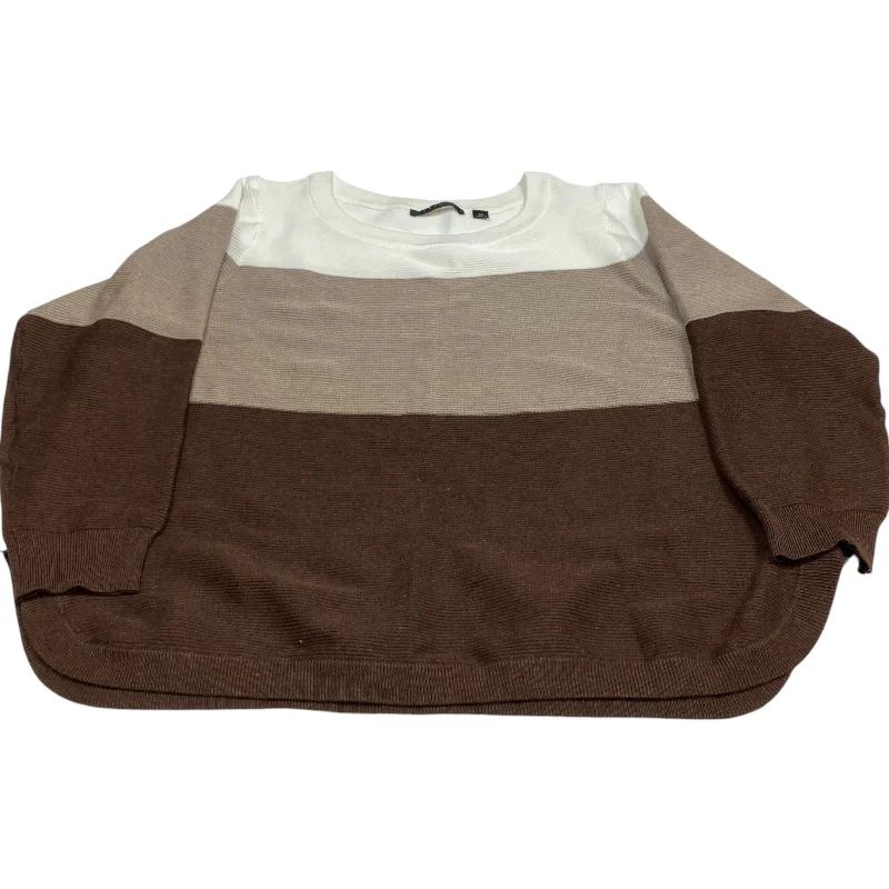 Top Long Sleeve By Cyrus In Brown, Size: 3x