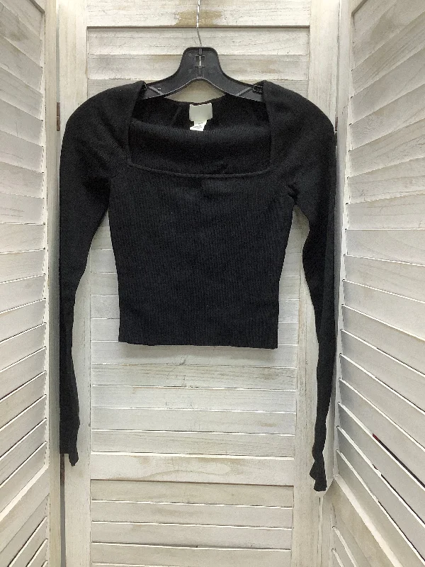 Top Long Sleeve By H&m In Black, Size: M