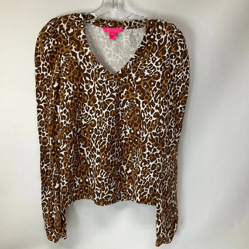 Top Long Sleeve By Lilly Pulitzer In Animal Print, Size: Xs