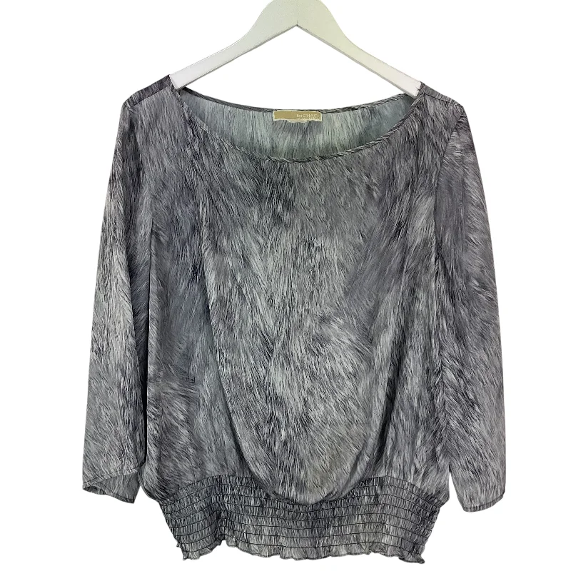 Top Long Sleeve By Michael By Michael Kors In Grey, Size: L