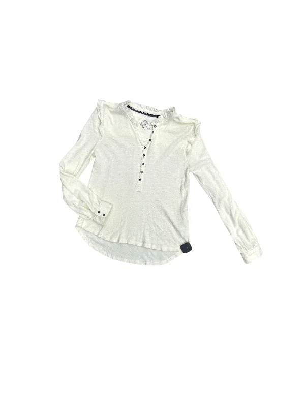 Top Long Sleeve By Pilcro In Cream, Size: S