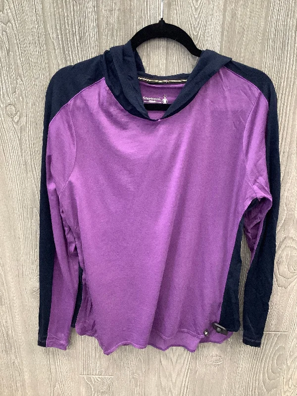 Top Long Sleeve By Smartwool In Purple, Size: Xl