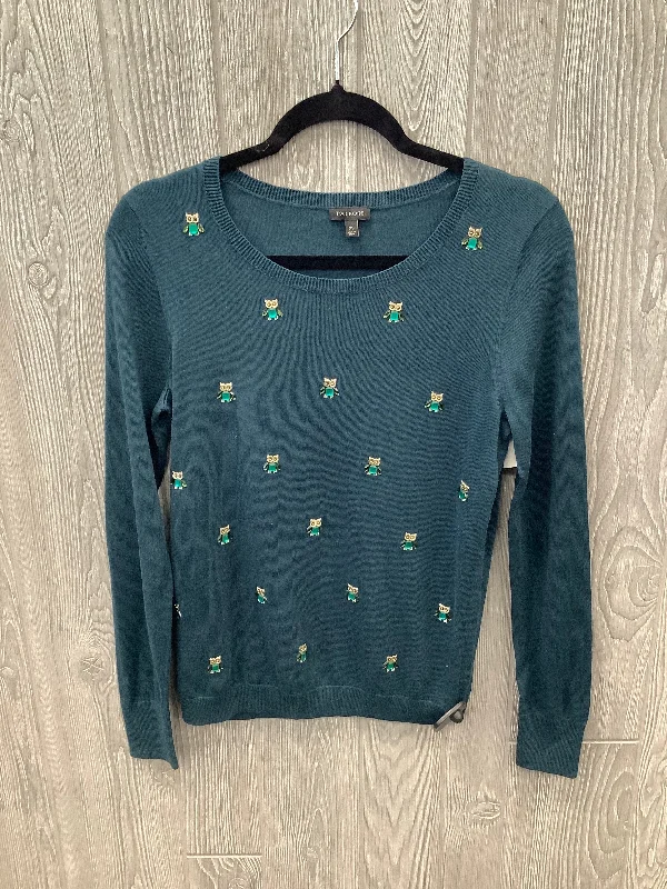 Top Long Sleeve By Talbots In Green, Size: Xs