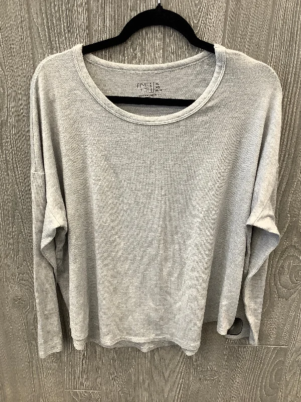 Top Long Sleeve By Time And Tru In Grey, Size: Xl