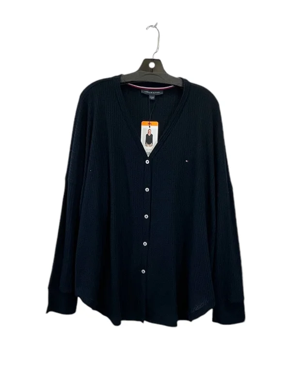 Top Long Sleeve By Tommy Hilfiger In Navy, Size: 2x